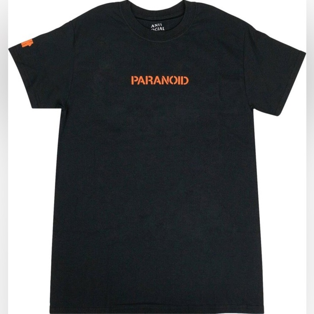 Anti Social Social Club x Undefeated Paranoid Black T shirt
